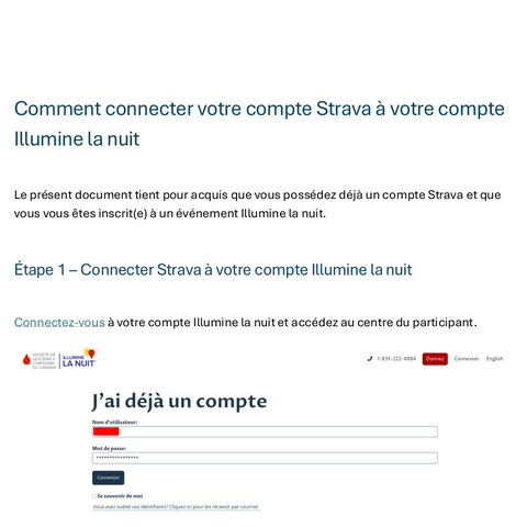 Comment connecter votre compte Strava a votre compte Illumine la nuit