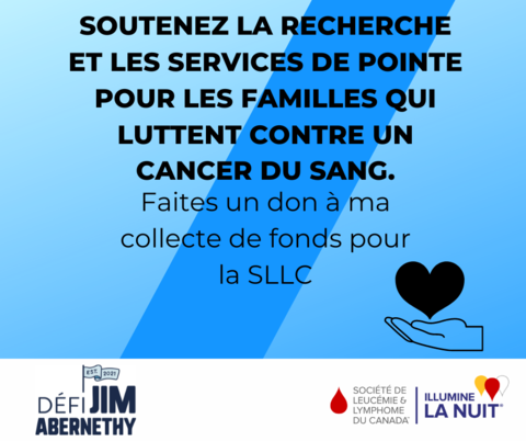 JAC Posts - Facebook. "Soutenez la recherche et less services de pointe pour les familles qui luttent contre un cancer du sang. Faites un don à ma collecte de funds pour la SLLC"