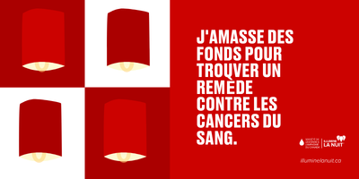 J'amasse des fonds pour troquver un remede contre les cancer du sang.
