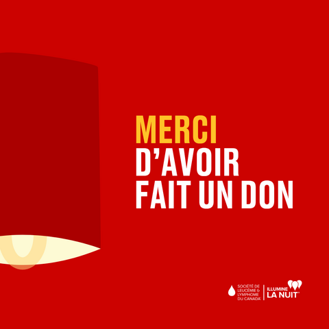 "Merci d'avoir fait un don"
